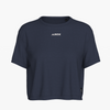 Women's sportstech box crop t-shirt navy blue