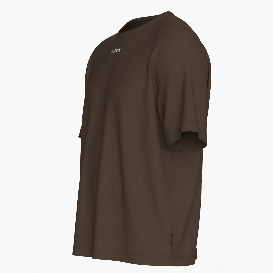 SportsTech oversized t-shirt dark brown