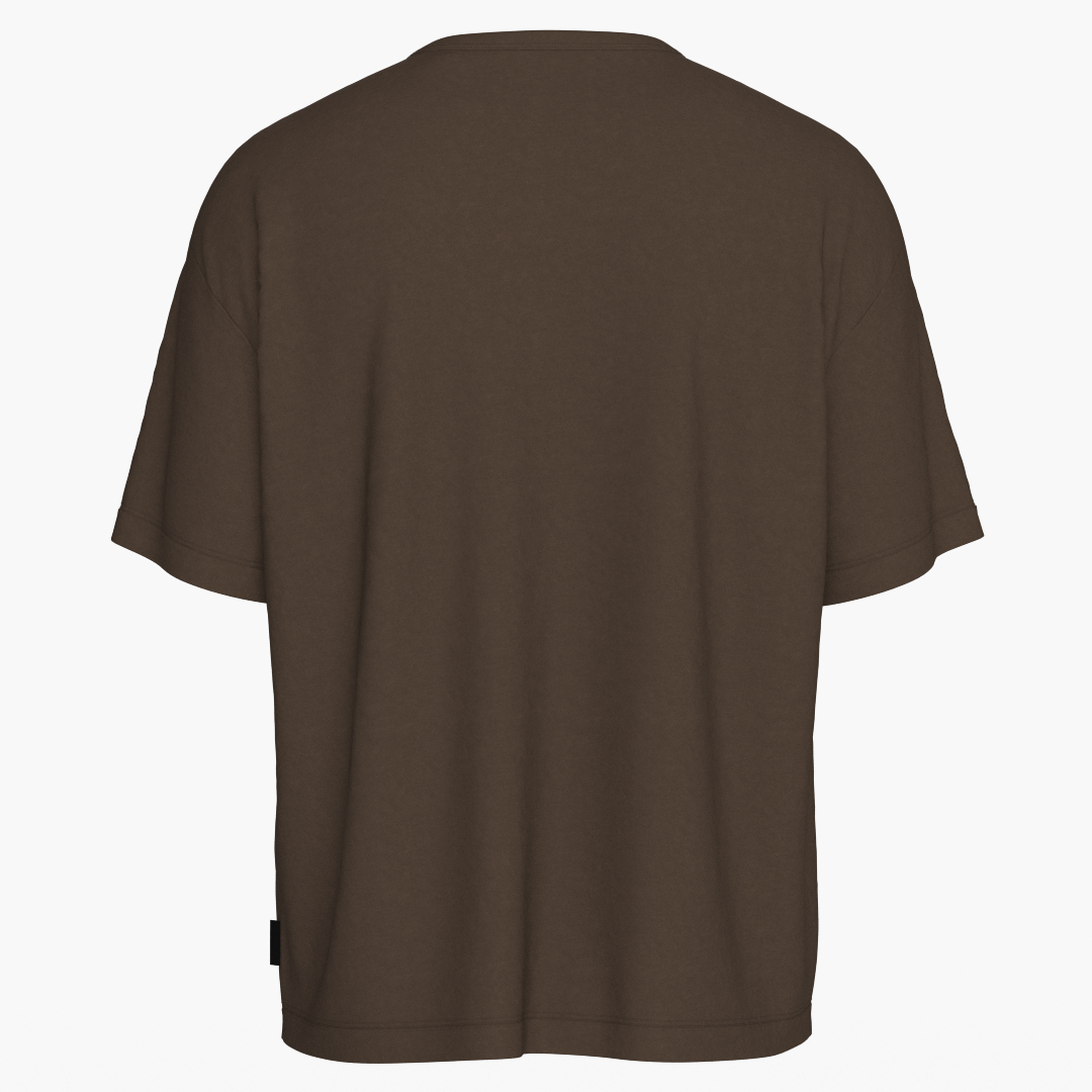 SportsTech oversized t-shirt dark brown