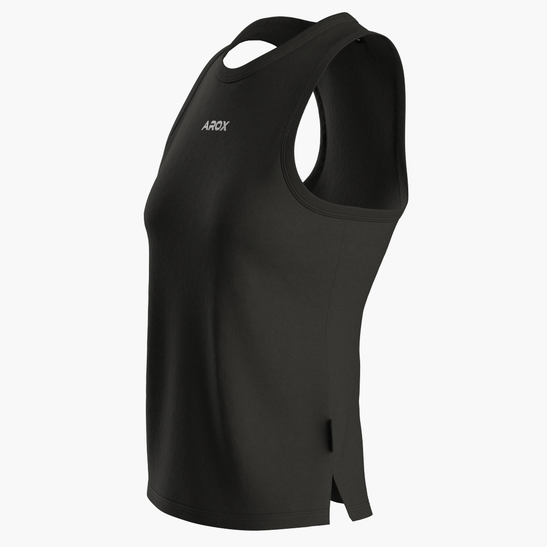 SportsTech women long top (Dark grey)