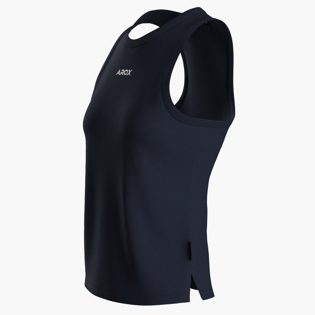 SportsTech women long top (Deep navy)